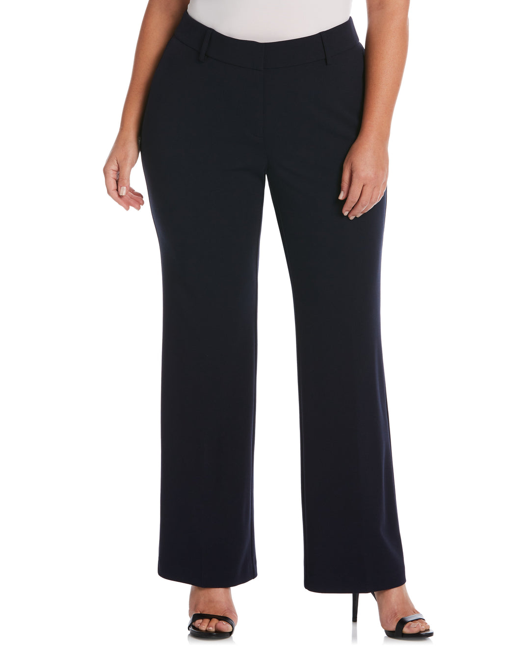 PLUS SIZE STRETCH CREPE PANT - CLASSIC FIT (Navy) 