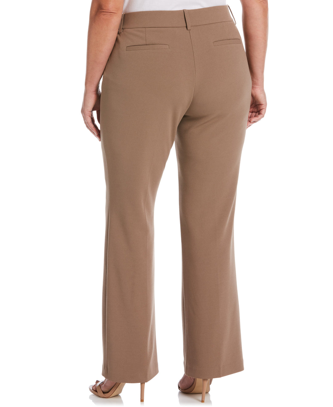 PLUS SIZE STRETCH CREPE PANT - CLASSIC FIT (Fossil) 