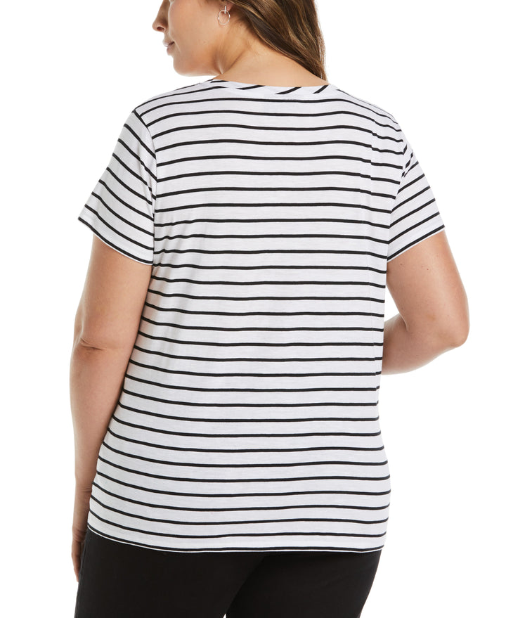 Stripe Slub Tee (White) 