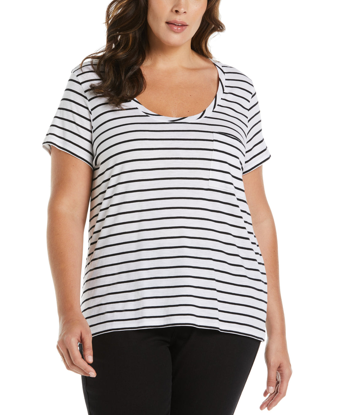 Stripe Slub Tee (White) 