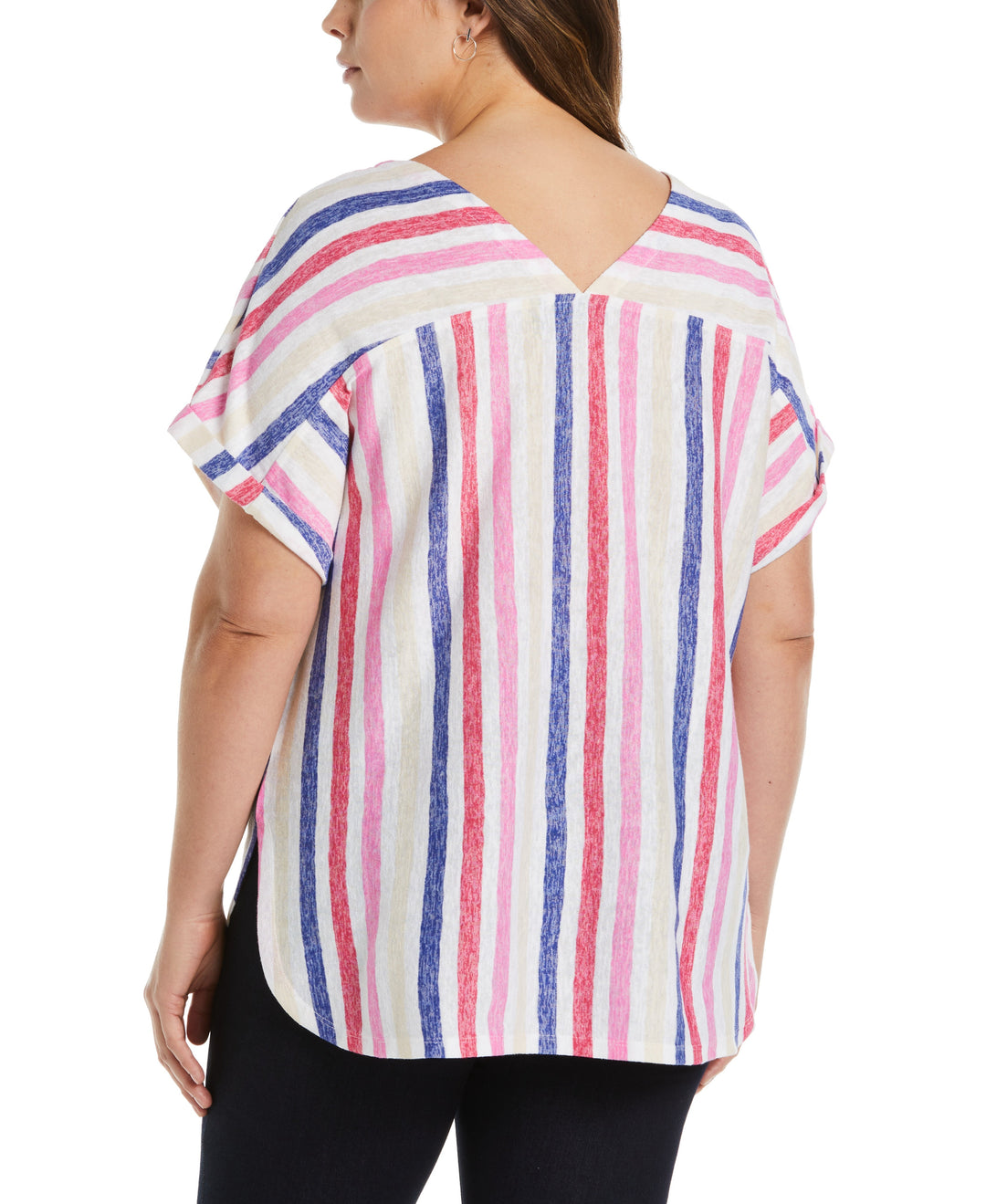 Stripe V-neck Top (Innuendo) 