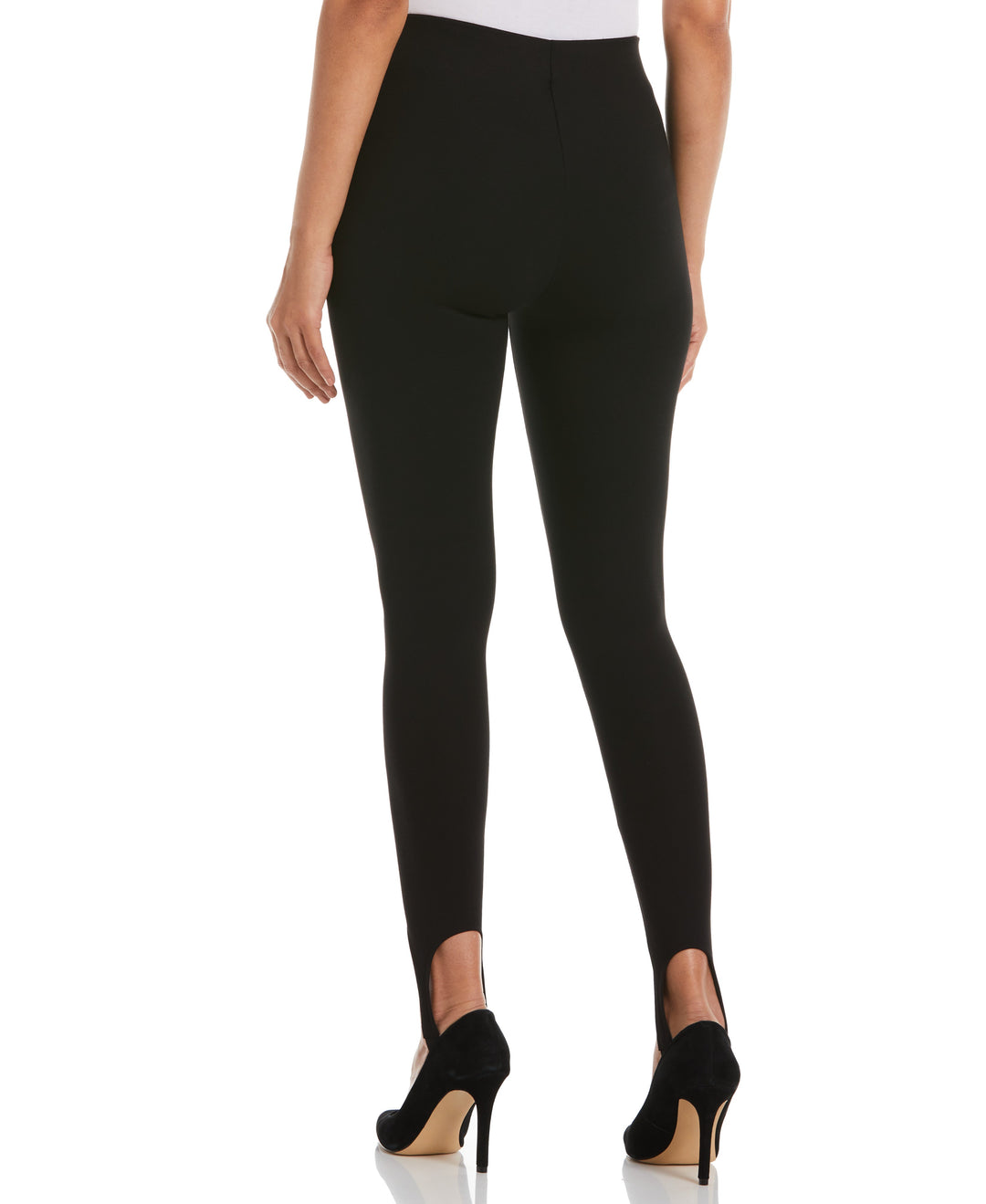 Ponte Knit Pull-On Stirrup Legging (Black) 