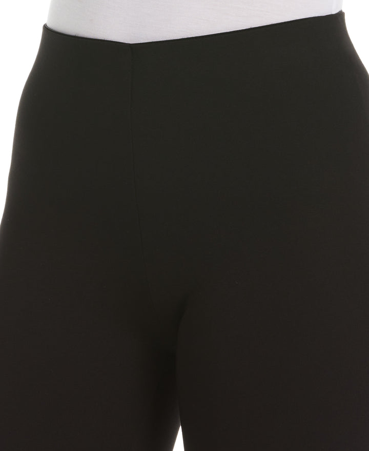 Ponte Knit Pull-On Stirrup Legging (Black) 