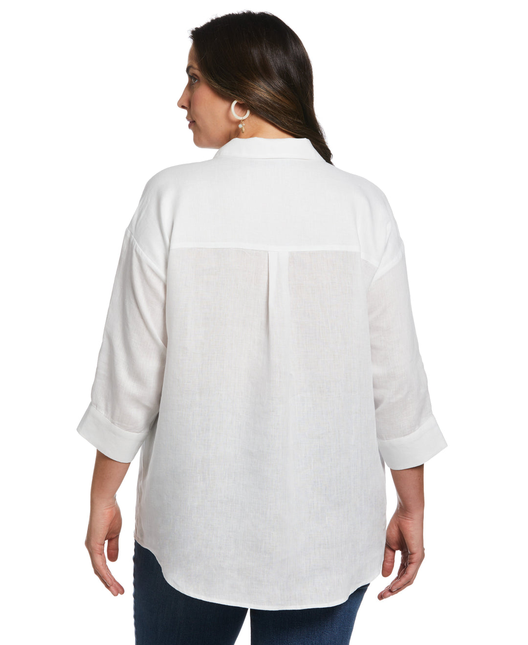 Popover Linen Shirt (White) 