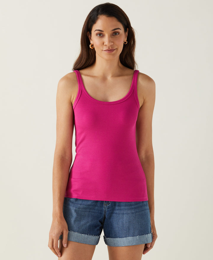 Ribbed Tank Top (Cosmo Pink) 